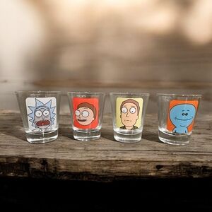 Rick And Morty 1.5oz Glassware Set - 4 Shot Glasses